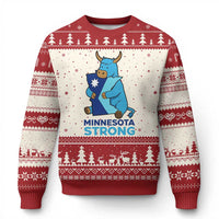 Minnesota Strong Ugly Christmas Sweater Blue Ox Midwest Folklore Heritage