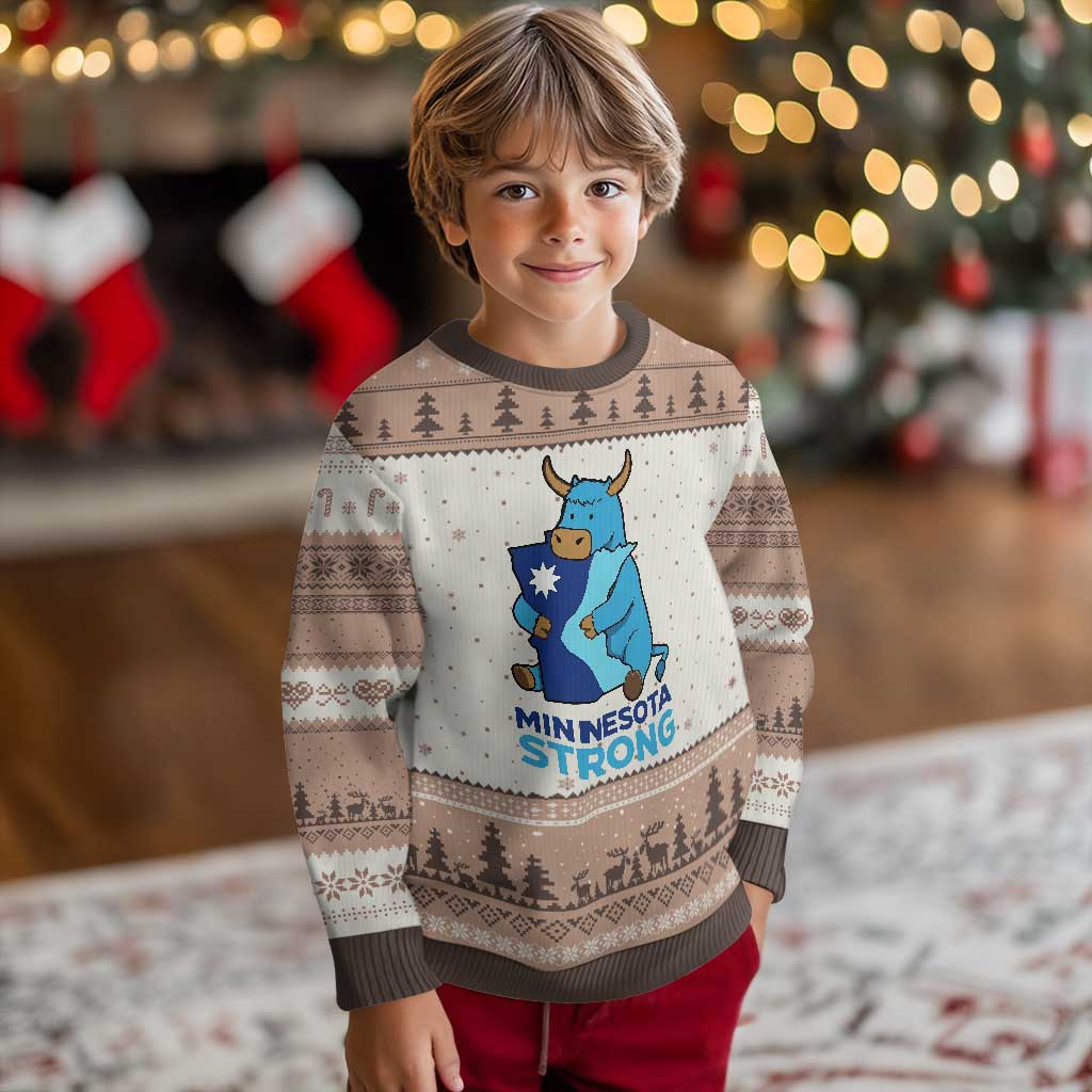Minnesota Strong Ugly Christmas Sweater Blue Ox Midwest Folklore Heritage