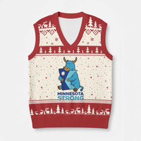 Minnesota Strong V-Neck Knit Sweater Vest Blue Ox Midwest Folklore Heritage