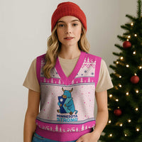 Minnesota Strong V-Neck Knit Sweater Vest Blue Ox Midwest Folklore Heritage