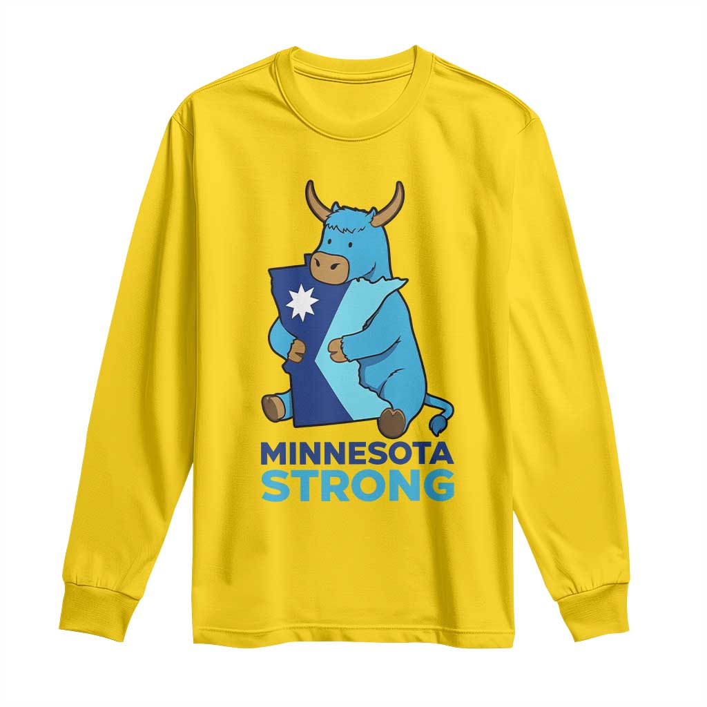 Minnesota Strong Long Sleeve Shirt Blue Ox Midwest Folklore Heritage