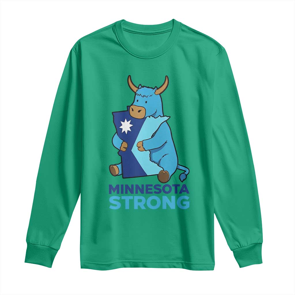 Minnesota Strong Long Sleeve Shirt Blue Ox Midwest Folklore Heritage