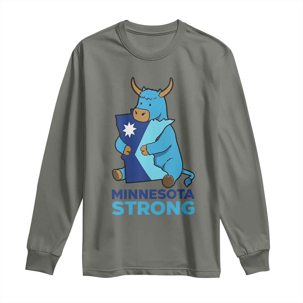 Minnesota Strong Long Sleeve Shirt Blue Ox Midwest Folklore Heritage