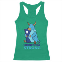 Minnesota Strong Racerback Tank Top Blue Ox Midwest Folklore Heritage