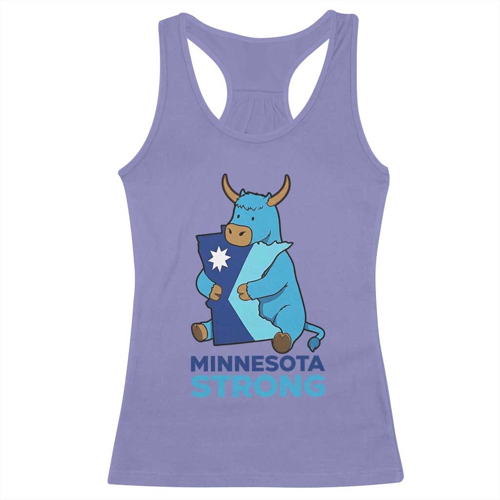 Minnesota Strong Racerback Tank Top Blue Ox Midwest Folklore Heritage