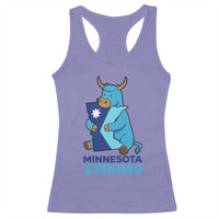 Minnesota Strong Racerback Tank Top Blue Ox Midwest Folklore Heritage