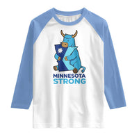 Minnesota Strong Raglan Shirt Blue Ox Midwest Folklore Heritage