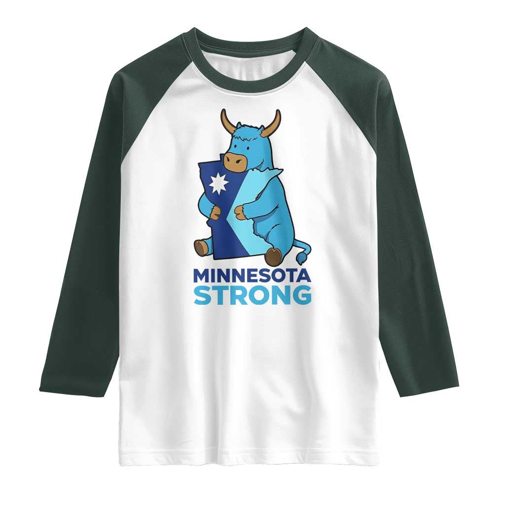 Minnesota Strong Raglan Shirt Blue Ox Midwest Folklore Heritage