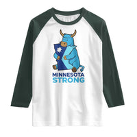 Minnesota Strong Raglan Shirt Blue Ox Midwest Folklore Heritage