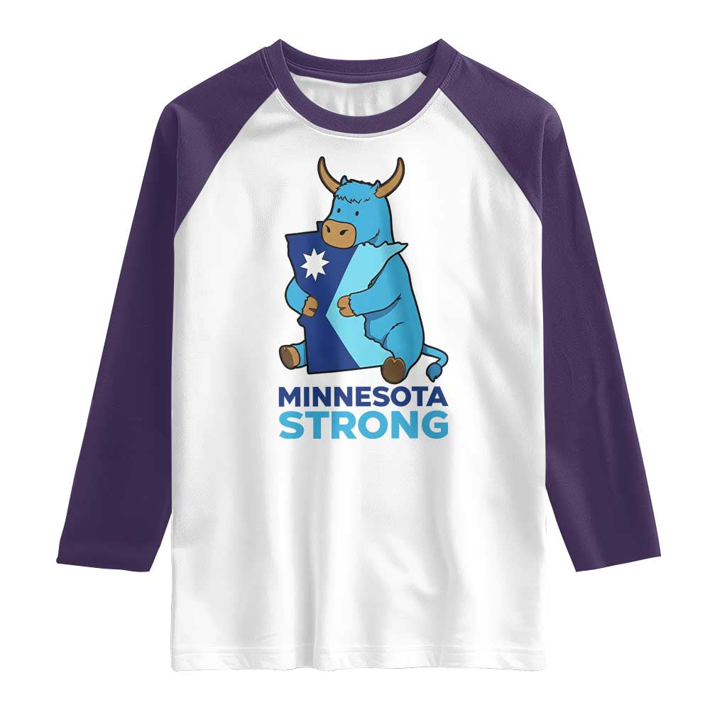 Minnesota Strong Raglan Shirt Blue Ox Midwest Folklore Heritage