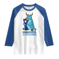 Minnesota Strong Raglan Shirt Blue Ox Midwest Folklore Heritage