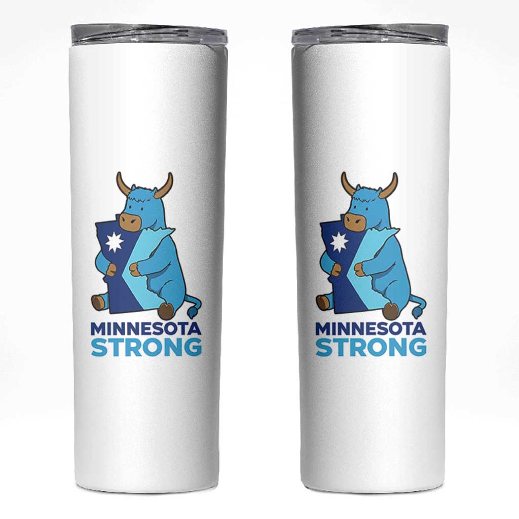 Minnesota Strong Skinny Tumbler Blue Ox Midwest Folklore Heritage
