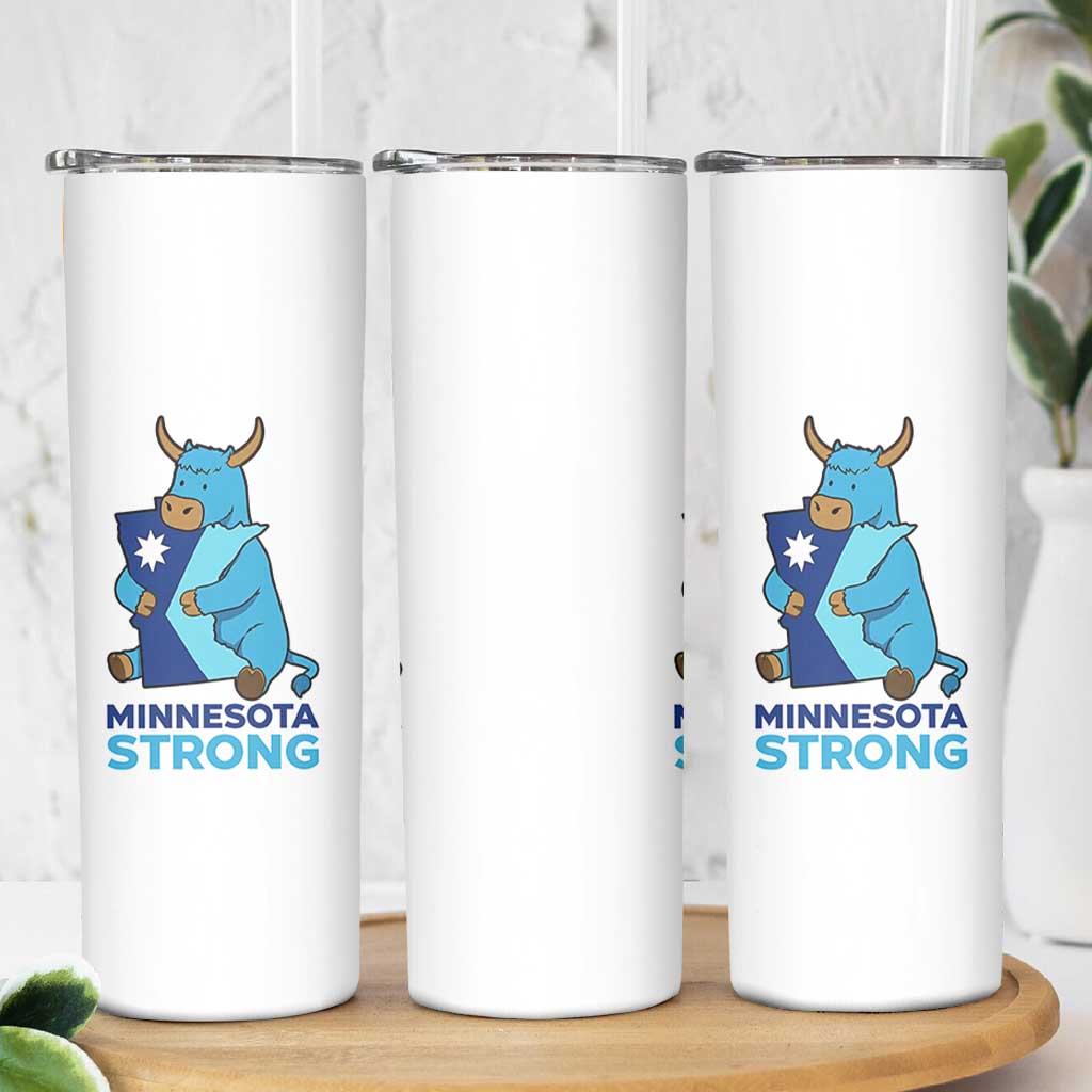 Minnesota Strong Skinny Tumbler Blue Ox Midwest Folklore Heritage