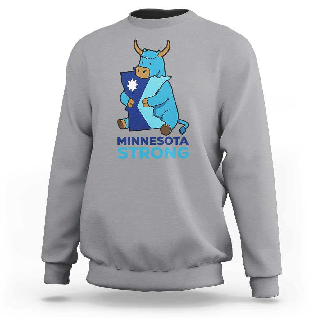 Minnesota Strong Sweatshirt Blue Ox Midwest Folklore Heritage
