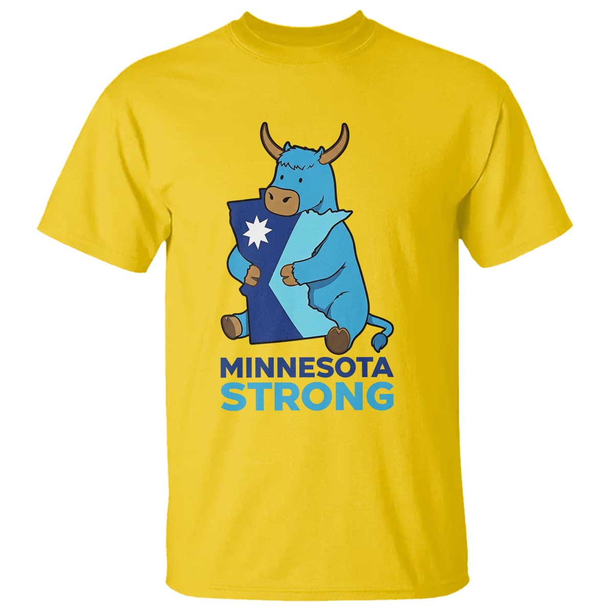 Minnesota Strong T Shirt Blue Ox Midwest Folklore Heritage