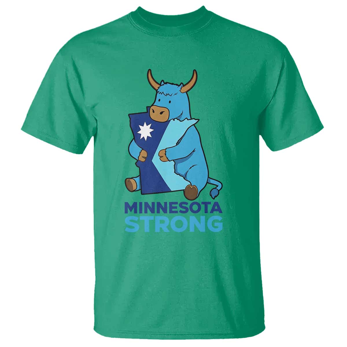 Minnesota Strong T Shirt Blue Ox Midwest Folklore Heritage