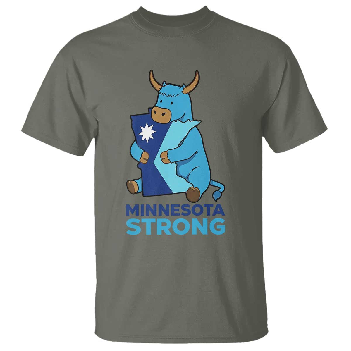 Minnesota Strong T Shirt Blue Ox Midwest Folklore Heritage