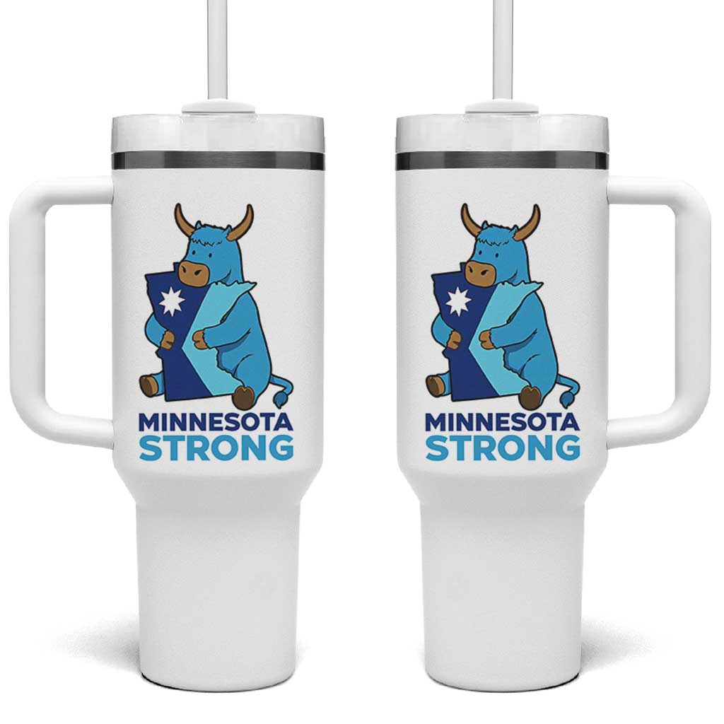 Minnesota Strong Tumbler With Handle Blue Ox Midwest Folklore Heritage