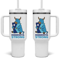 Minnesota Strong Tumbler With Handle Blue Ox Midwest Folklore Heritage