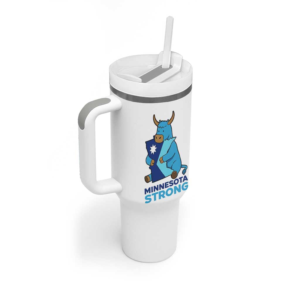 Minnesota Strong Tumbler With Handle Blue Ox Midwest Folklore Heritage
