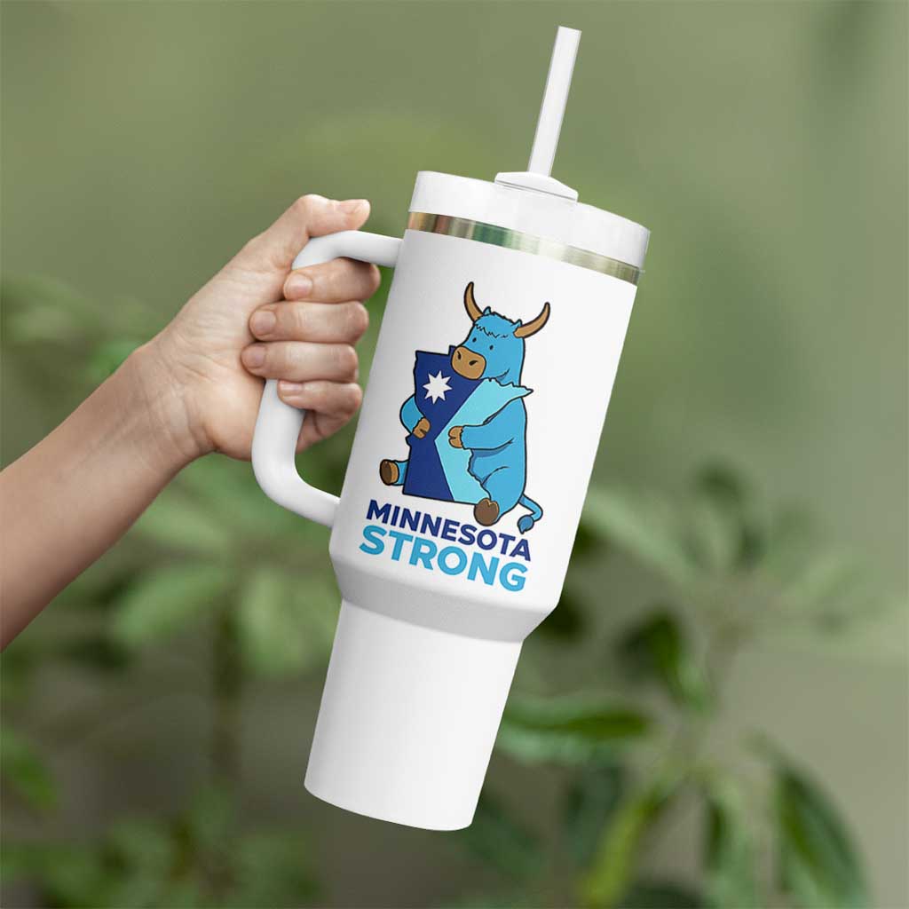 Minnesota Strong Tumbler With Handle Blue Ox Midwest Folklore Heritage