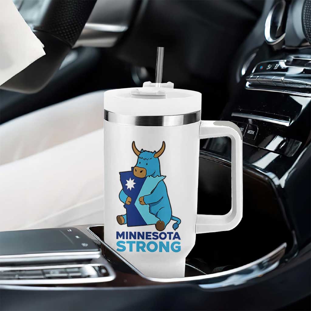 Minnesota Strong Tumbler With Handle Blue Ox Midwest Folklore Heritage