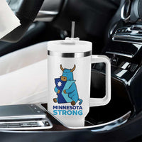Minnesota Strong Tumbler With Handle Blue Ox Midwest Folklore Heritage
