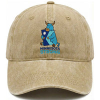 Minnesota Strong Washed Cotton Baseball Cap Blue Ox Midwest Folklore Heritage