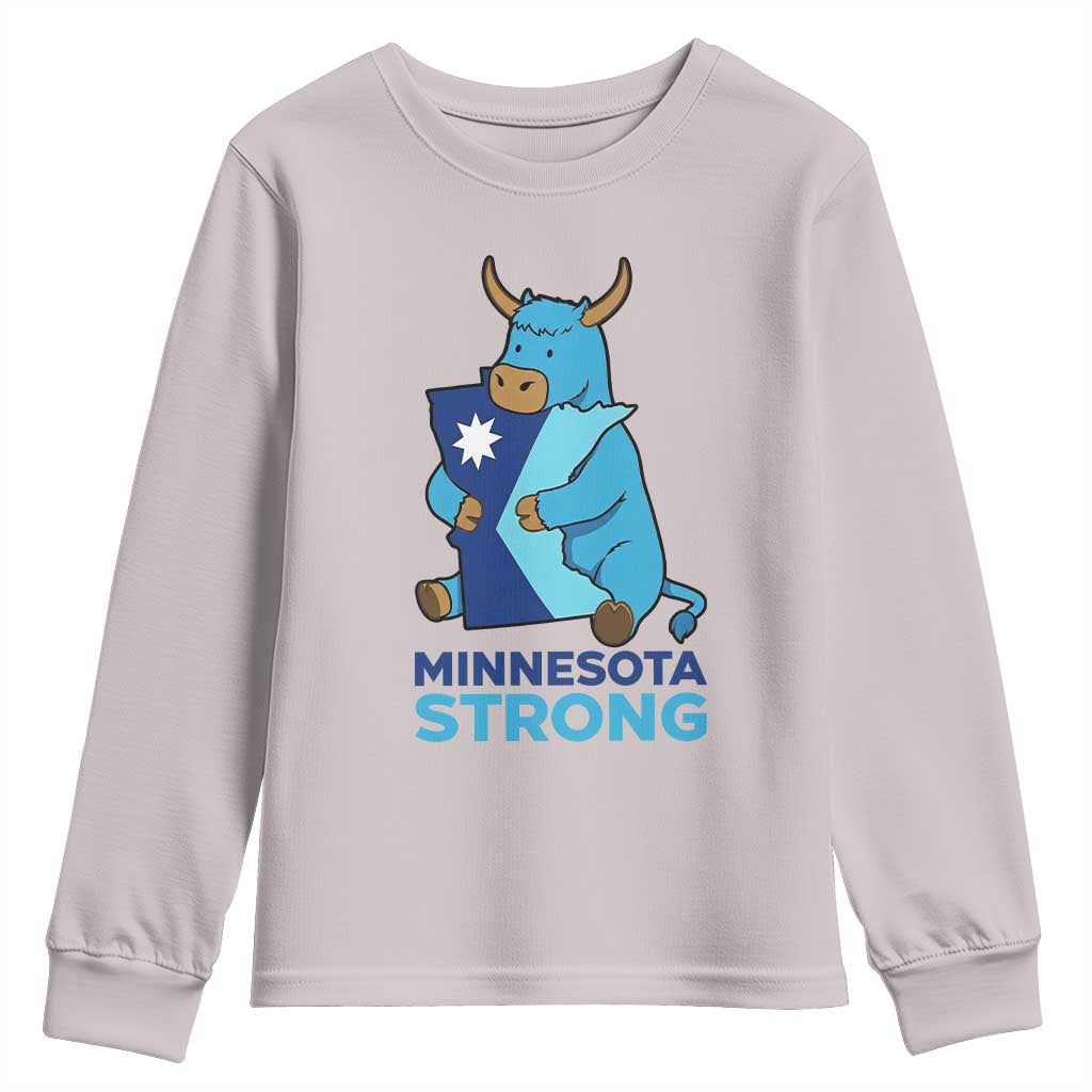 Minnesota Strong Youth Sweatshirt Blue Ox Midwest Folklore Heritage