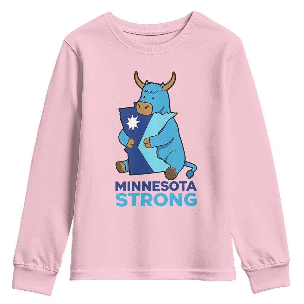Minnesota Strong Youth Sweatshirt Blue Ox Midwest Folklore Heritage