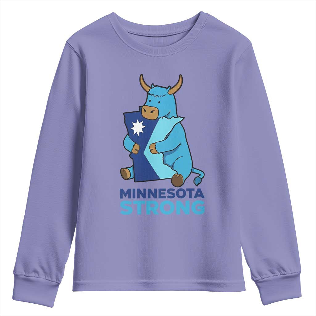 Minnesota Strong Youth Sweatshirt Blue Ox Midwest Folklore Heritage