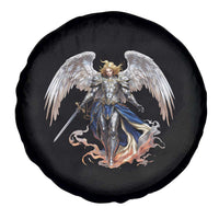 Archangel Saint Michael Warrior Spare Tire Cover Catholic Protection Gift
