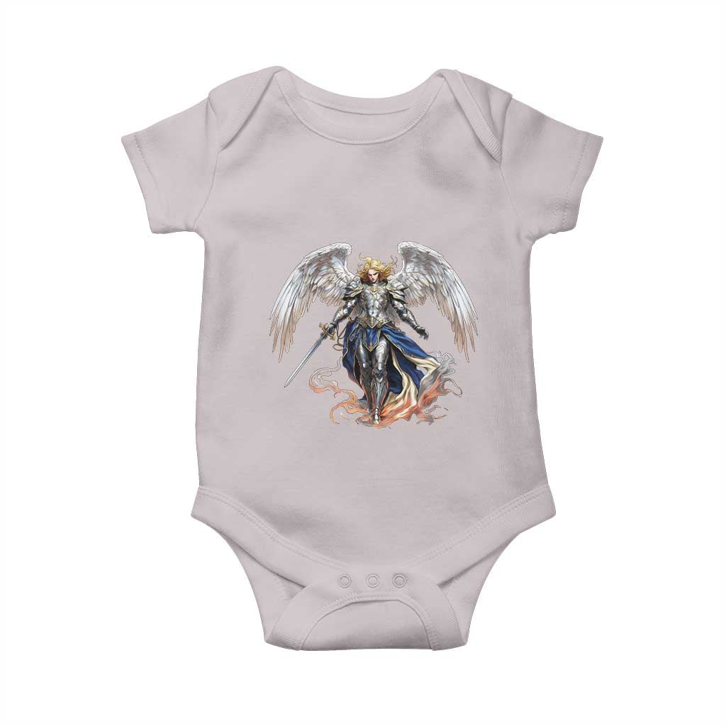 Archangel Saint Michael Warrior Baby Onesie Catholic Protection Gift