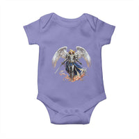 Archangel Saint Michael Warrior Baby Onesie Catholic Protection Gift