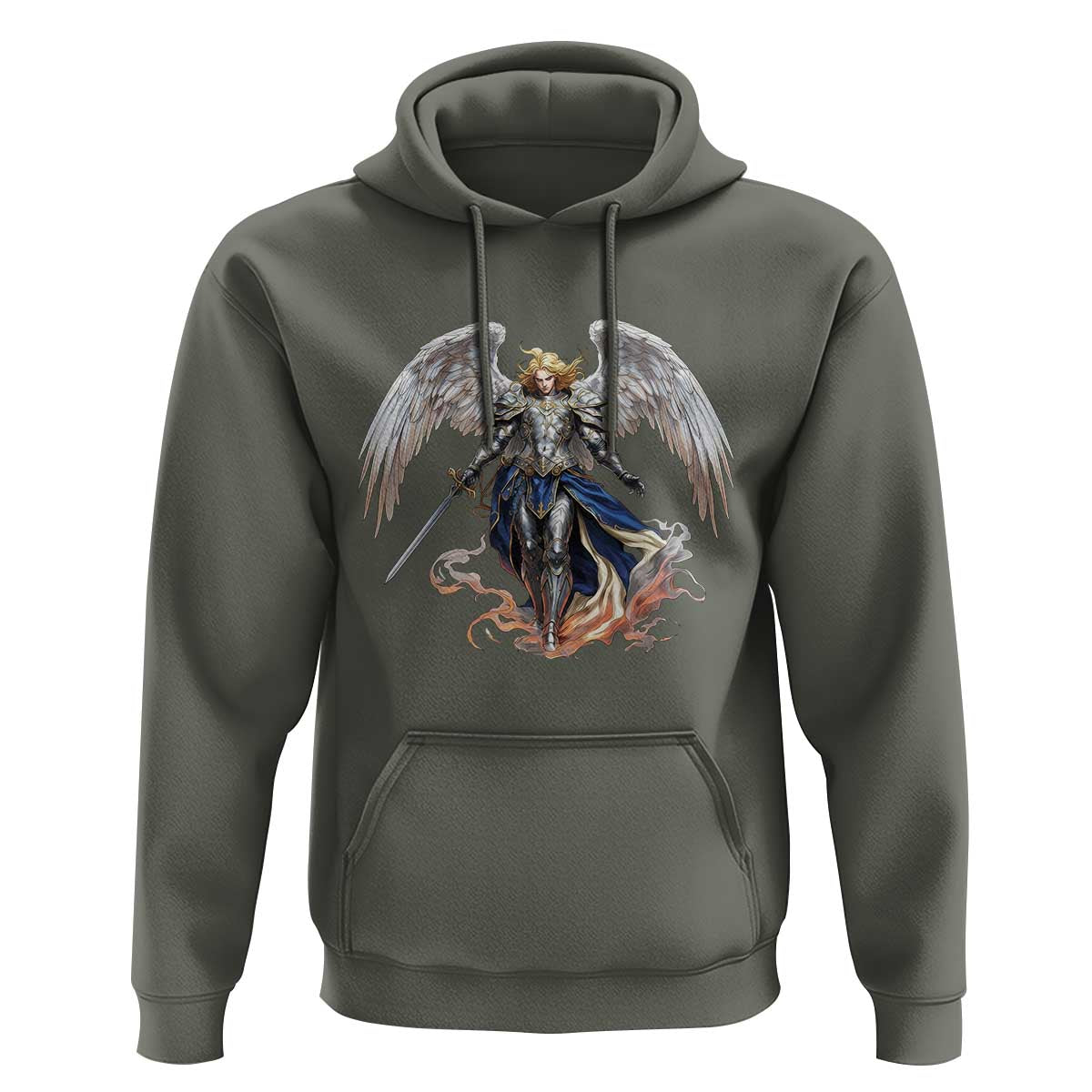 Archangel Saint Michael Warrior Hoodie Catholic Protection Gift