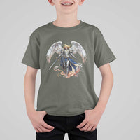 Archangel Saint Michael Warrior T Shirt For Kid Catholic Protection Gift