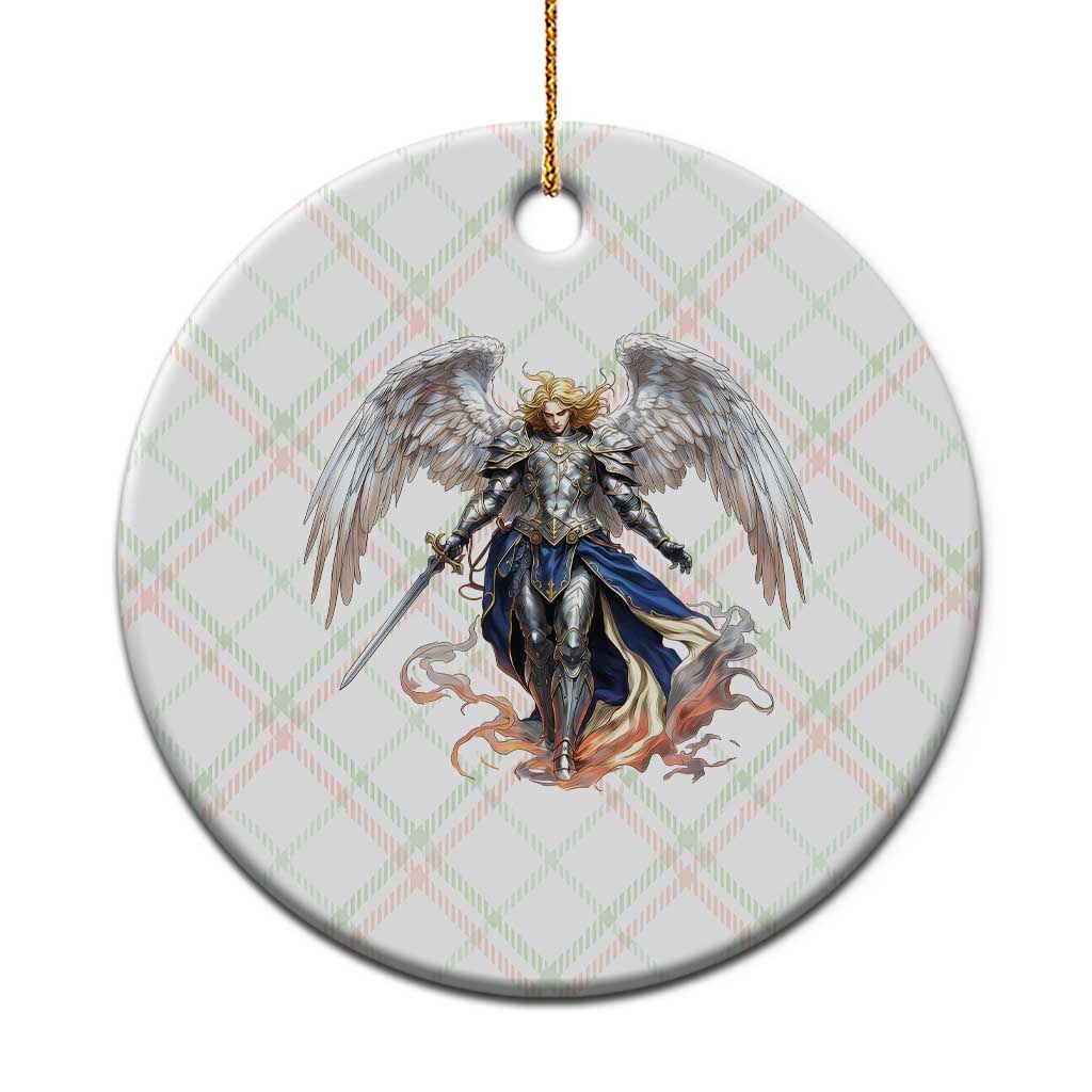 Archangel Saint Michael Warrior Ceramic Ornament Catholic Protection Gift