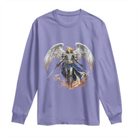 Archangel Saint Michael Warrior Long Sleeve Shirt Catholic Protection Gift