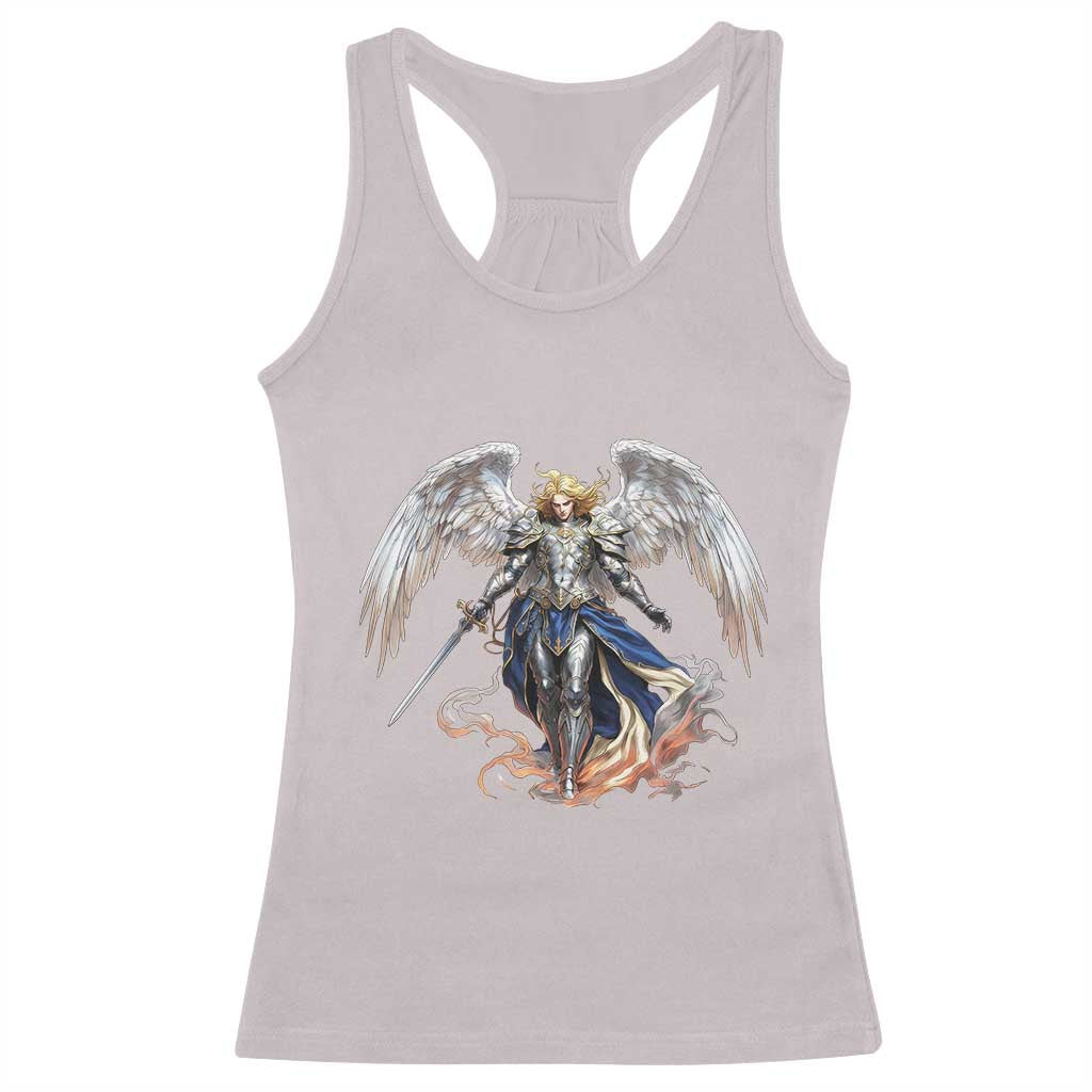 Archangel Saint Michael Warrior Racerback Tank Top Catholic Protection Gift