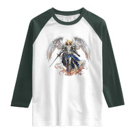 Archangel Saint Michael Warrior Raglan Shirt Catholic Protection Gift