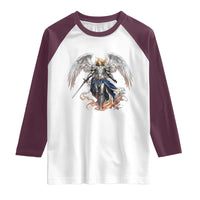Archangel Saint Michael Warrior Raglan Shirt Catholic Protection Gift