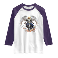 Archangel Saint Michael Warrior Raglan Shirt Catholic Protection Gift