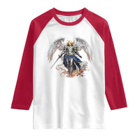 Archangel Saint Michael Warrior Raglan Shirt Catholic Protection Gift