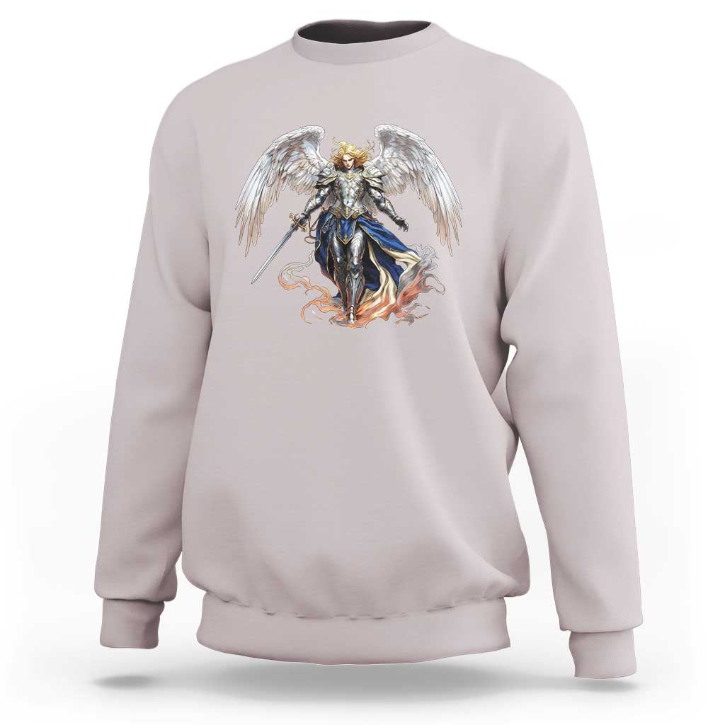 Archangel Saint Michael Warrior Sweatshirt Catholic Protection Gift