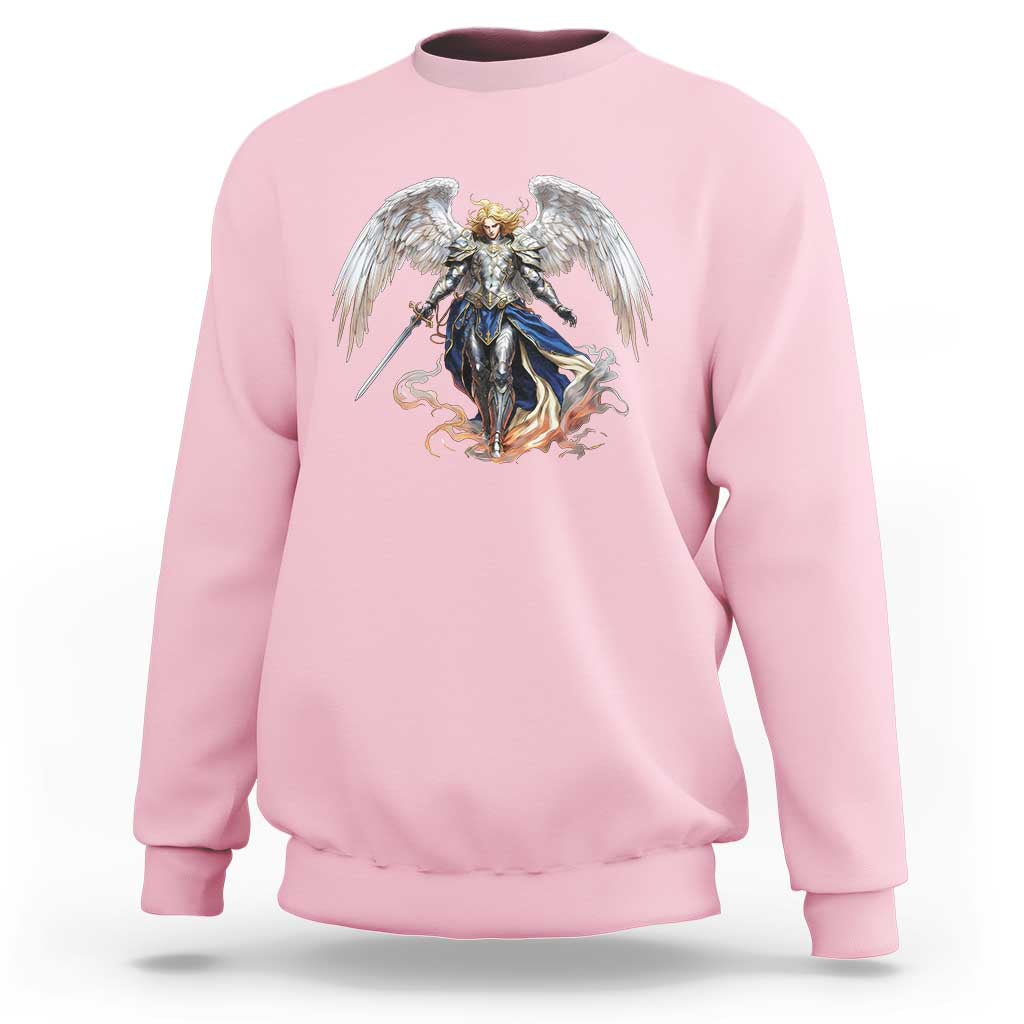 Archangel Saint Michael Warrior Sweatshirt Catholic Protection Gift