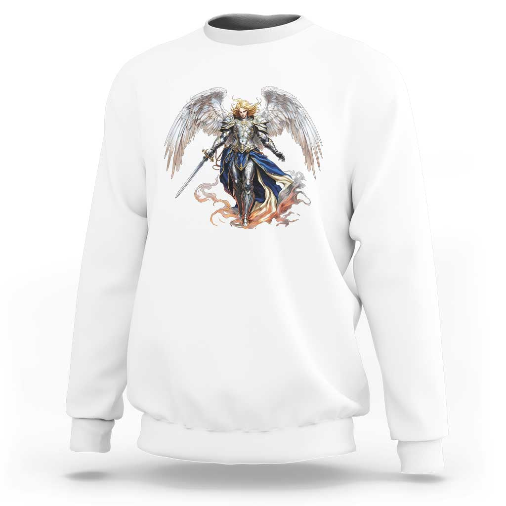 Archangel Saint Michael Warrior Sweatshirt Catholic Protection Gift