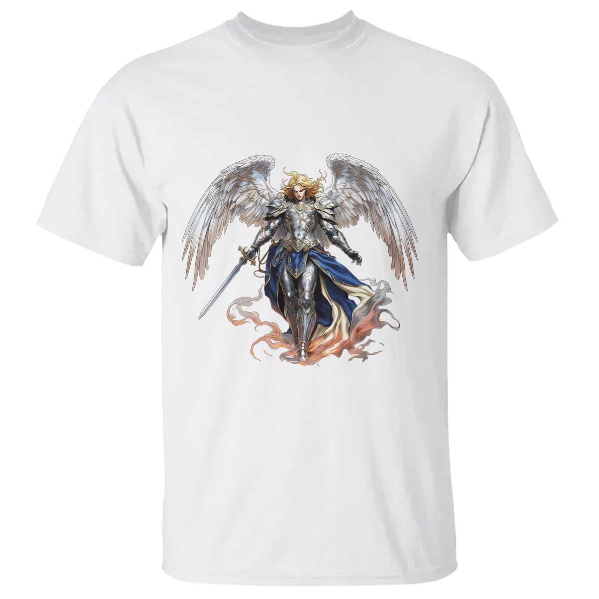 Archangel Saint Michael Warrior T Shirt Catholic Protection Gift