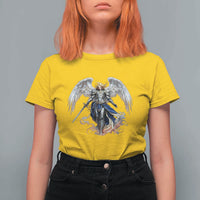 Archangel Saint Michael Warrior T Shirt For Women Catholic Protection Gift