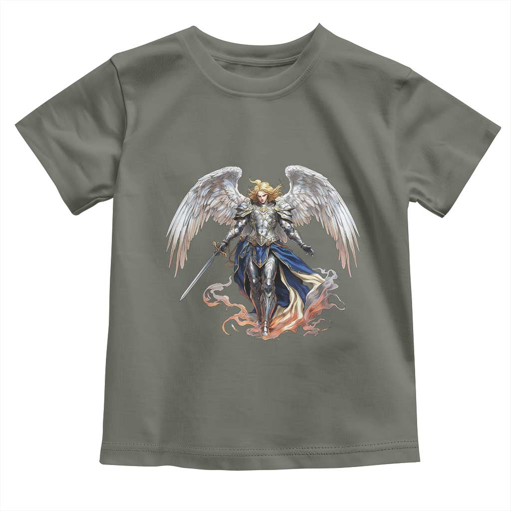 Archangel Saint Michael Warrior Toddler T Shirt Catholic Protection Gift