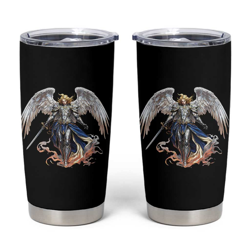 Archangel Saint Michael Warrior Tumbler Cup Catholic Protection Gift
